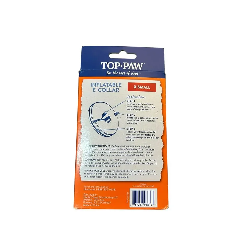 Top Paw Inflatable E-Collar X-small - Picture 3 of 3